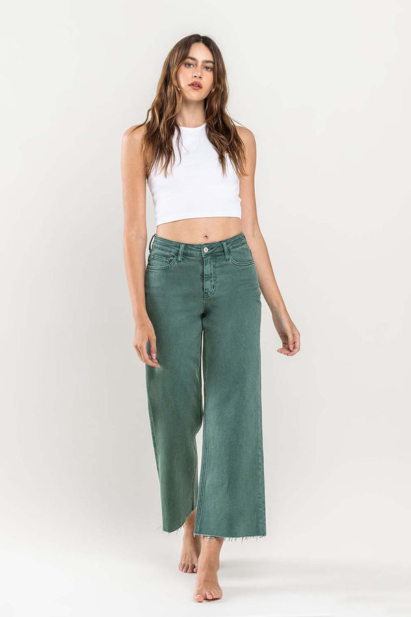 SALE Vervet High Rise Crop Wide Leg Jeans