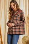 Button Up Embroidery Top