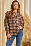 Button Up Embroidery Top