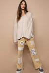 POL Oversize V-neck Long Sleeve Solid Basic Top - 3 Colors