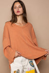 POL Oversize V-neck Long Sleeve Solid Basic Top - 3 Colors