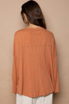 POL Oversize V-neck Long Sleeve Solid Basic Top - 3 Colors