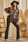 Button Up Embroidery Top