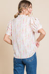 Jodifl Print Short peasant Sleeves Top