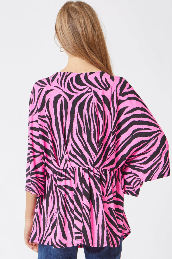 XMAS JULY Print Wrinkle Free Top - Curvy Size