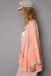 POL Lace Long Flare Sleeve Embroidered Open Cardigan - 2 Colors
