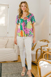 Oddi Floral Printed Blouse - Curvy Size