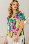 Oddi Floral Printed Blouse - Curvy Size