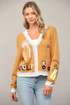 Golf Embroidered Patch Cardigan - 2 Colors