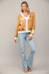 Golf Embroidered Patch Cardigan - 2 Colors