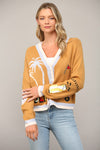 Golf Embroidered Patch Cardigan - 2 Colors