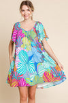Jodifl Multicolor Print Pockets Dress