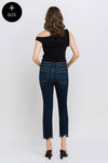 Vervet Mid Rise Crop Slim Straight Jeans - Curvy Size