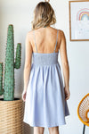 Bow Front Smocked Babydoll Dress