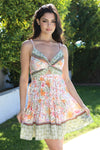 Angie V-neck Twist front Cut out Sundress
