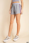 SALE French Terry Side Stripe Athletic Shorts