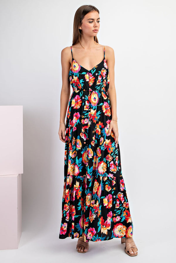 SALE Floral Print Sleeveless maxi Dress