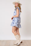 Sleeveless Mini Dress with Western Print