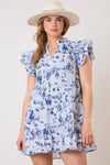 Sleeveless Mini Dress with Western Print
