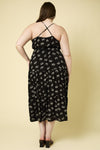 SALE Sleeveless Tiered Animal Print Midi Dress - Curvy Size