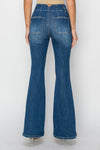 Risen High Rise Seam Detailed Flare Jeans