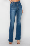 Risen High Rise Seam Detailed Flare Jeans