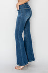Risen High Rise Seam Detailed Flare Jeans