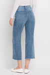 Vervet Super High Rise Raw Hem Wide leg Jeans