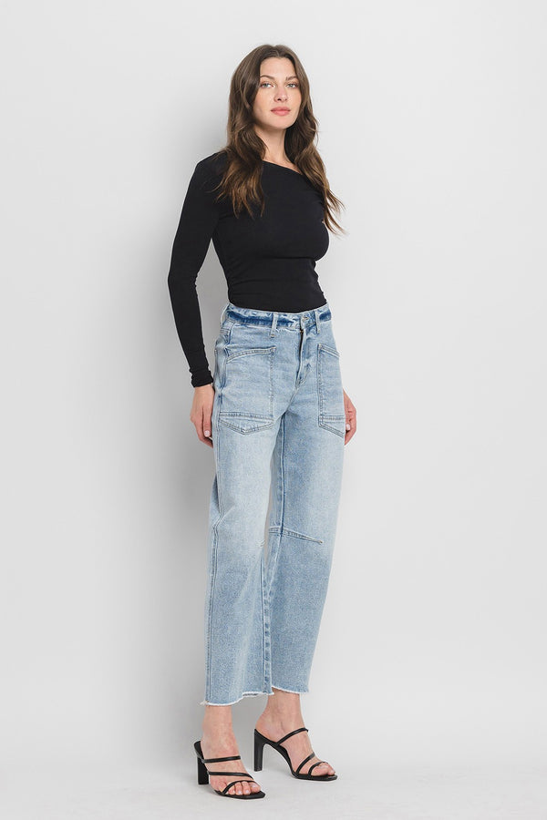 SALE Vervet Super High Rise Barrel Jeans