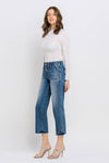 Vervet High Rise Crop Utility Straight Jeans