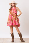 SALE V-Neck Sleeveless Tiered Mini Dress