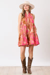 SALE V-Neck Sleeveless Tiered Mini Dress