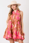SALE V-Neck Sleeveless Tiered Mini Dress