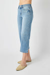 Judy Blue High Waist Double WB Crop Wide