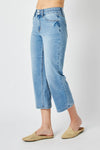 Judy Blue High Waist Double WB Crop Wide