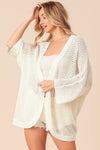 American Flag Back Short Dolman Sleeve Cardigan