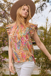 Oddi Geo Printed Blouse - Curvy Size