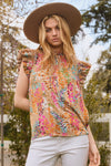 Oddi Geo Printed Blouse - Curvy Size