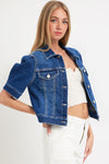 Risen Puffed Shorts Sleeve Crop Jackets