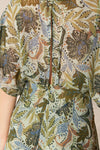 SALE En Creme V-Neck Printed Gauze Maxi Dress