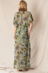 SALE En Creme V-Neck Printed Gauze Maxi Dress
