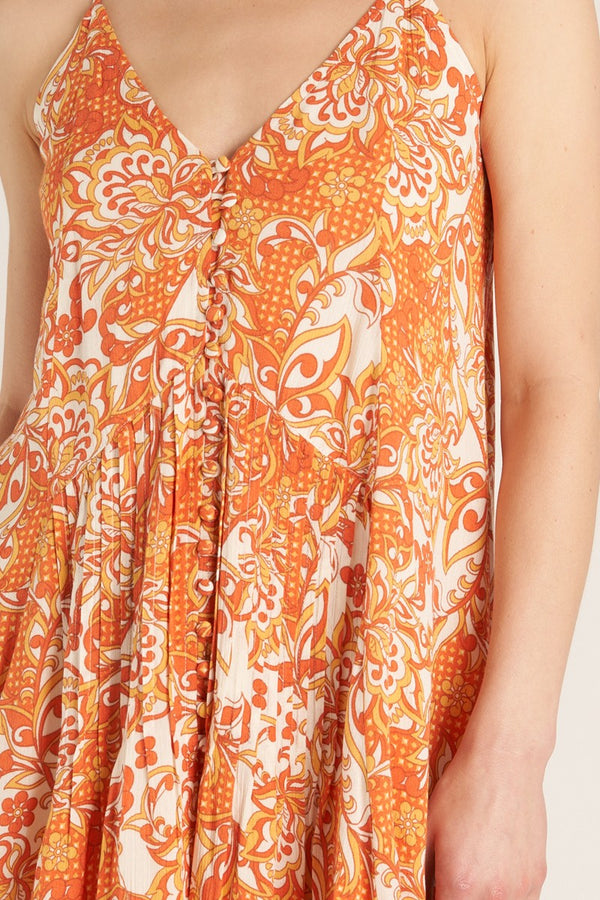 SALE En Creme Printed Halter Neck Mini Dress