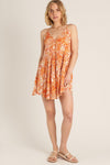 SALE En Creme Printed Halter Neck Mini Dress