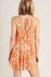 SALE En Creme Printed Halter Neck Mini Dress
