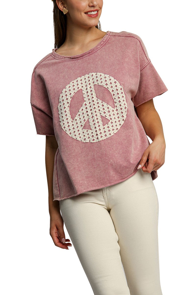 Lace Applique Top - Curvy Size