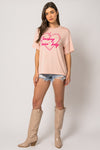 Gilli Short Sleeve Cowboy Lovin Lady Graphic Top - Curvy Size