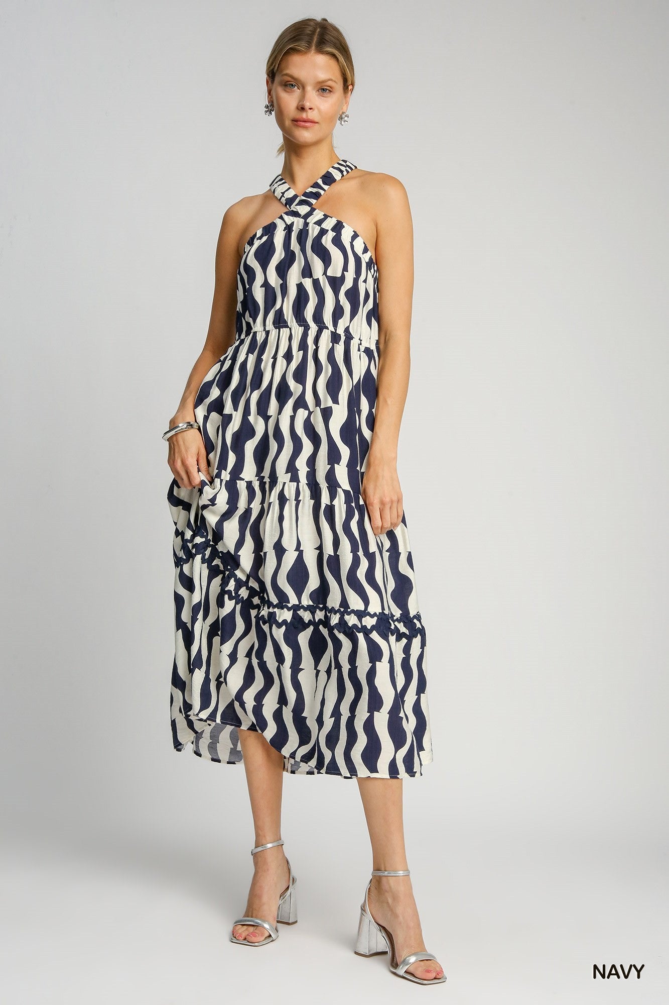 Umgee Two Tone Sleeveless Maxi Dress