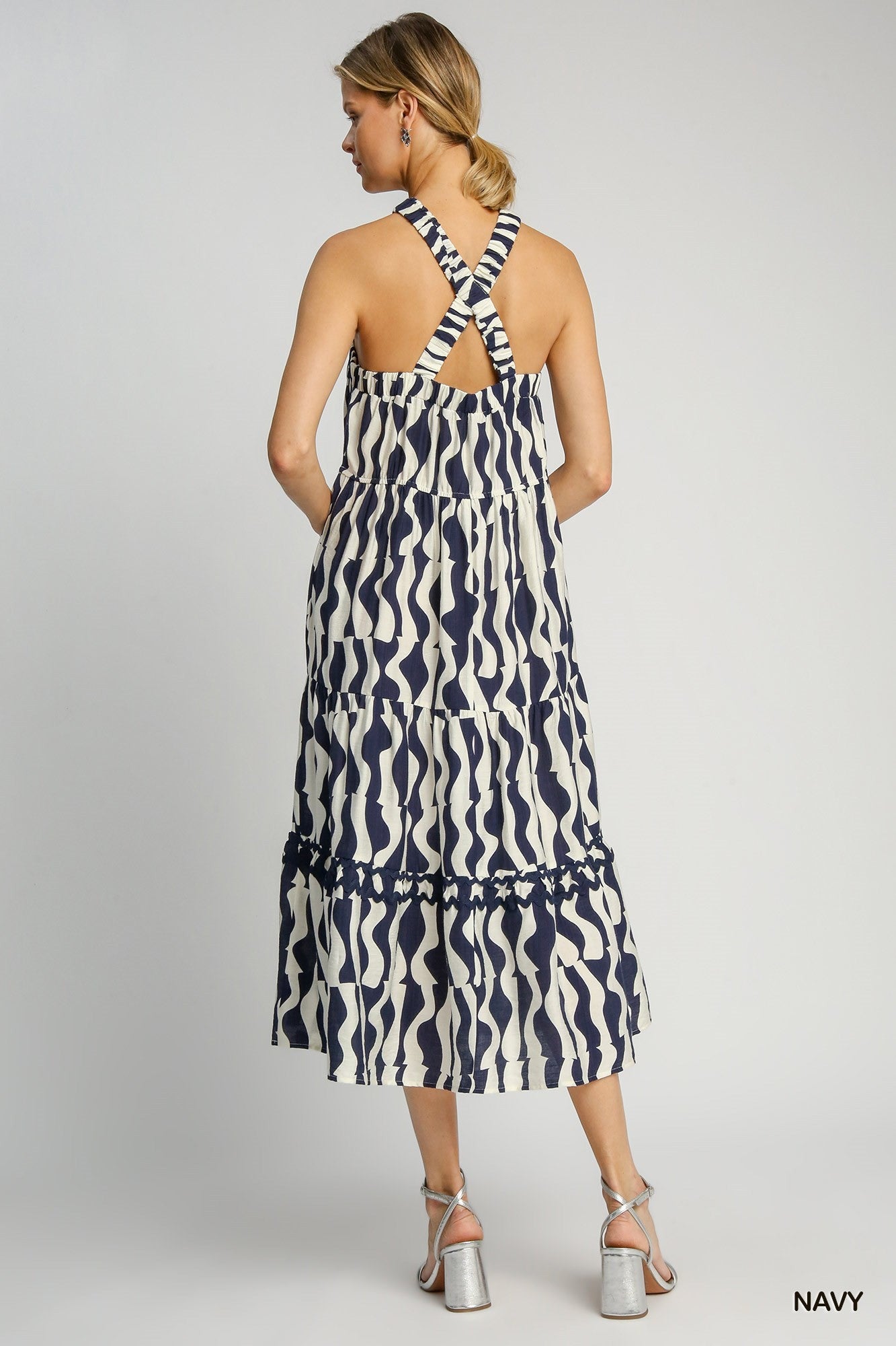 Umgee Two Tone Sleeveless Maxi Dress