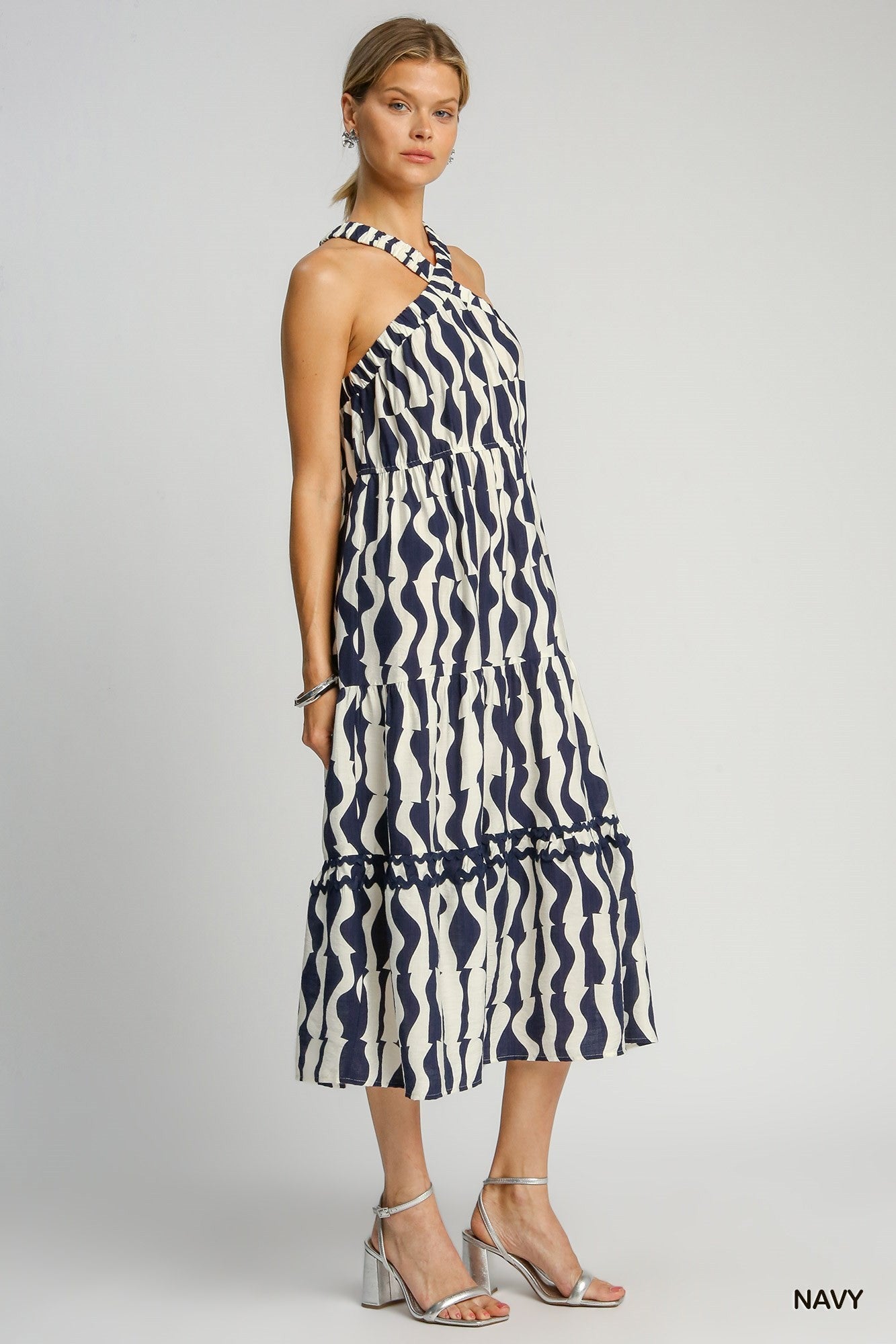 Umgee Two Tone Sleeveless Maxi Dress