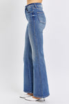 Judy Blue HW Tummy Control Contrast Wash Flare